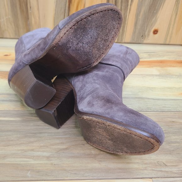 RAG & BONE Classic Newbury Bootie Suede Asphalt Gray - Picture 7 of 9